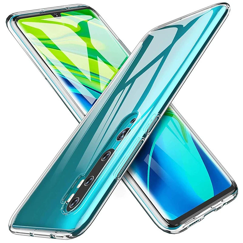 Funda trasera transparente de lujo para Xiaomi Mi 10/10Pro/Note10 Pro Mi10 Note 10 Mi10Pro Note10Pro 5G TPU funda de teléfono ultrafina