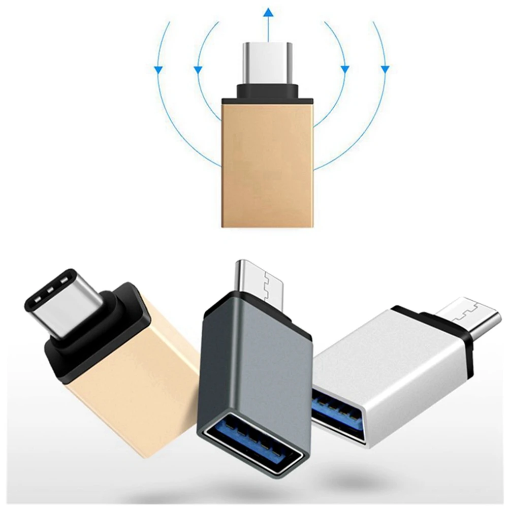 1 Uds tipo C OTG a adaptador USB 3,0 USB-C 3,1 macho A hembra convertidor de conector de datos para S8 S9 Nota 8 - imagen 3