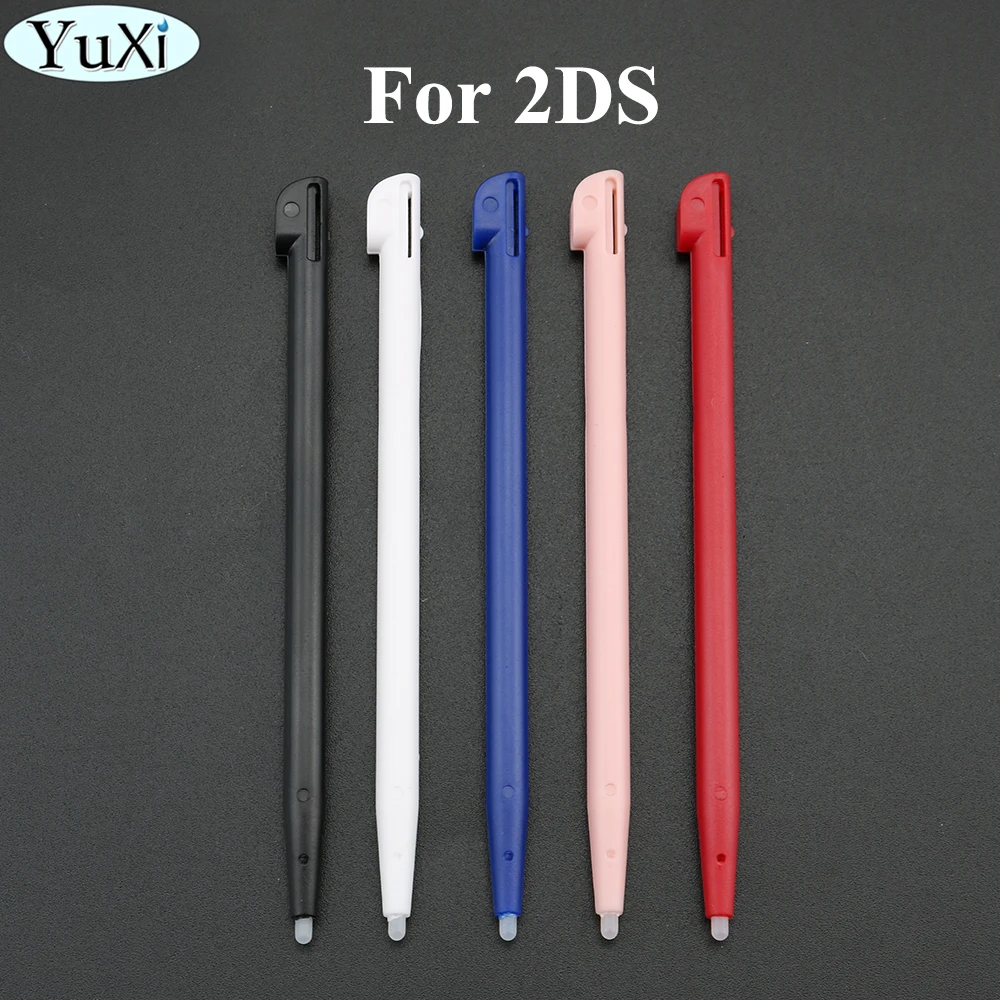 YuXi lápiz óptico de plástico pantalla táctil juegos Touchpen lápiz negro blanco azul rosa lápiz óptico para Nintendo para consola de juegos 2DS