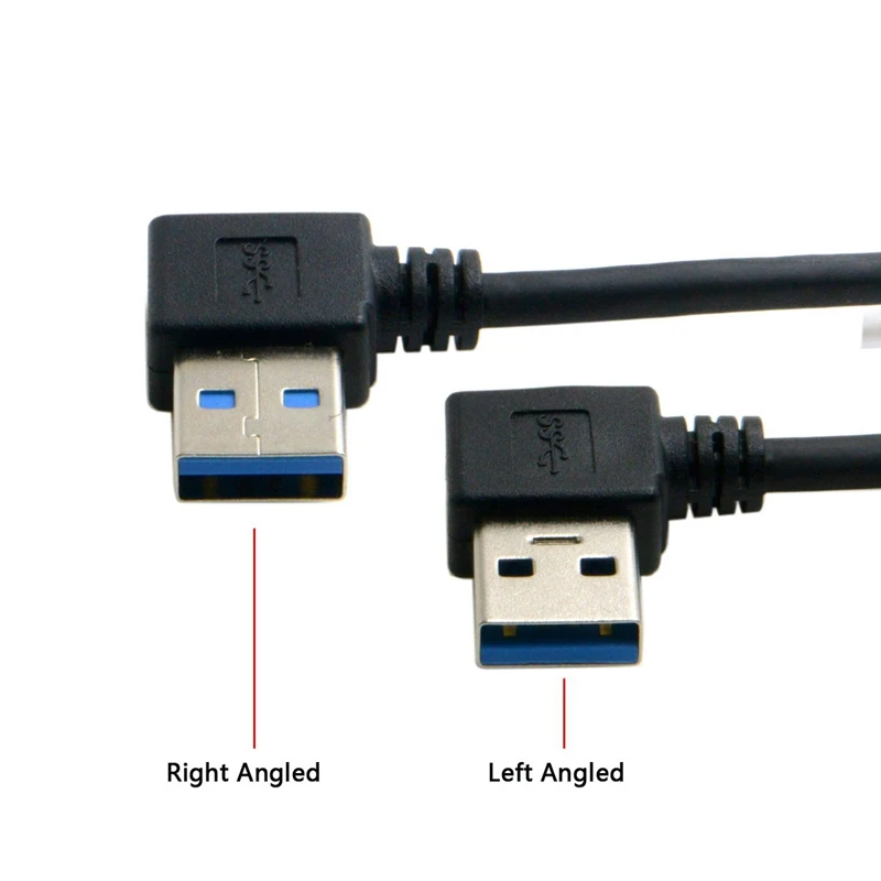 Cable de extensión de esquina izquierda A derecha para teléfono móvil, Cable de datos de disco duro de computadora, USB 3,0 tipo A, cabeza macho - imagen 5