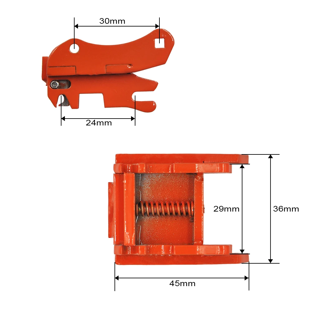 Huina-conector de enganche rápido para excavadora, cambiador de cubo de Metal completo para 1550 1580 1592 1/14 RC, piezas de cubo de Metal - imagen 5
