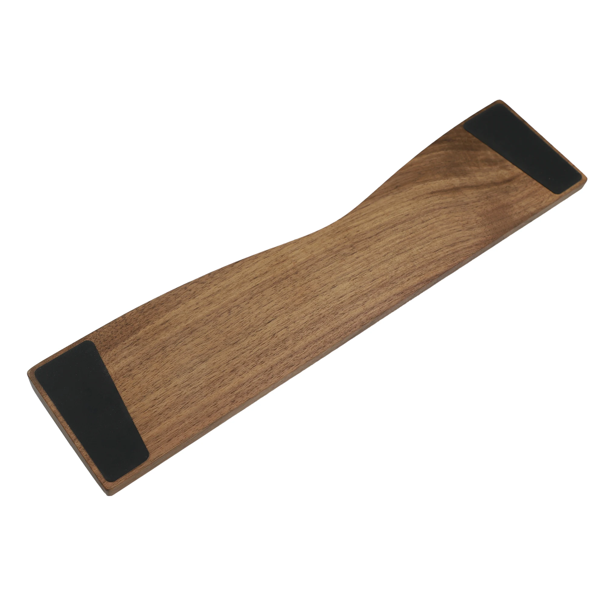 Reposamuñecas de madera maciza de nogal para teclado dividido con alas - imagen 4