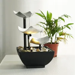 Fuente de Escritorio con Bomba Automática – 3 Niveles Decorativa