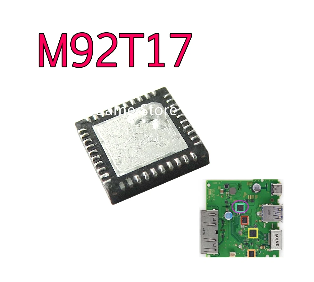 1 unidad para interruptor NS, Chip IC de carga de batería M92T17, Control de Audio y vídeo, placa base IC, Chip M92T17 para Nintendo Switch - imagen 3