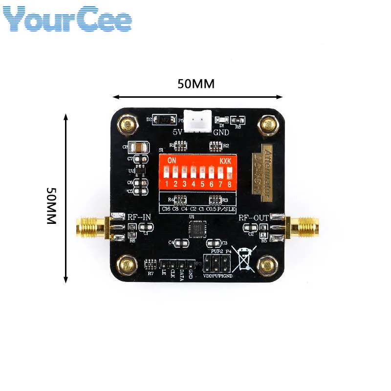 Módulo atenuador RF Digital PE4302, Control numérico, alta atmósfera de modo inmediato paralelo DC-4000MHz - imagen 2