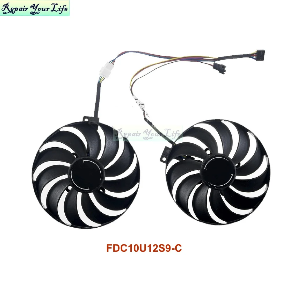 Ventilador de tarjeta gráfica de 95MM para ASUS DUAL RX5500XT RX5600 PC GPU Cooling Cooler T129215SU PLD10010S12HH FDC10U12S9-C DC12V 4Pin nuevo - imagen 2
