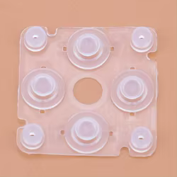 Goma conductora de silicona para Sony PSP2000/PSP3000, almohadilla de botón direccional transparente para mando PSP2000/3000