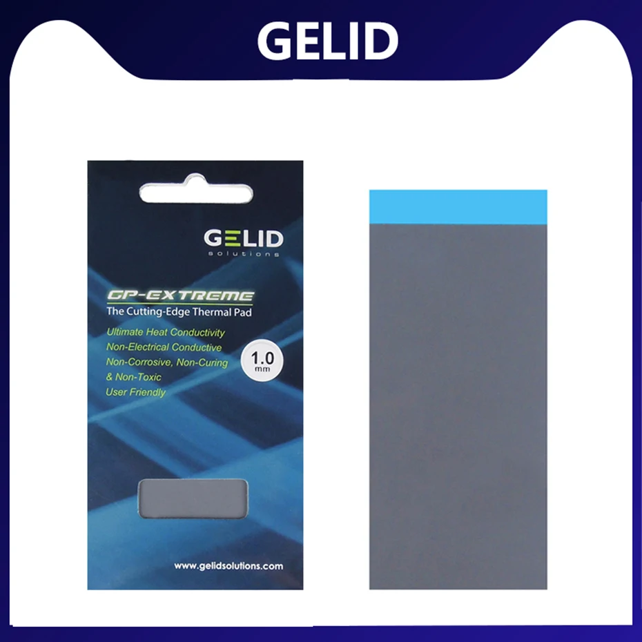 GELID GP-EXTREME almohadilla térmica de borde de corte 80X40mm 0,5/1,0/1,5/2,0/3,0mm 12W/MK para refrigeración por disipador térmico GPU de CPU portátil