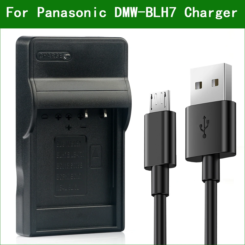 DMW-BLH7-cargador de batería para cámara Digital, dispositivo BLH7E para Panasonic DMC-GM1, GM5, GF7, GF8, LX9, LX10, LX15, DC-GF9, GF10, GF90, GX800, GX850