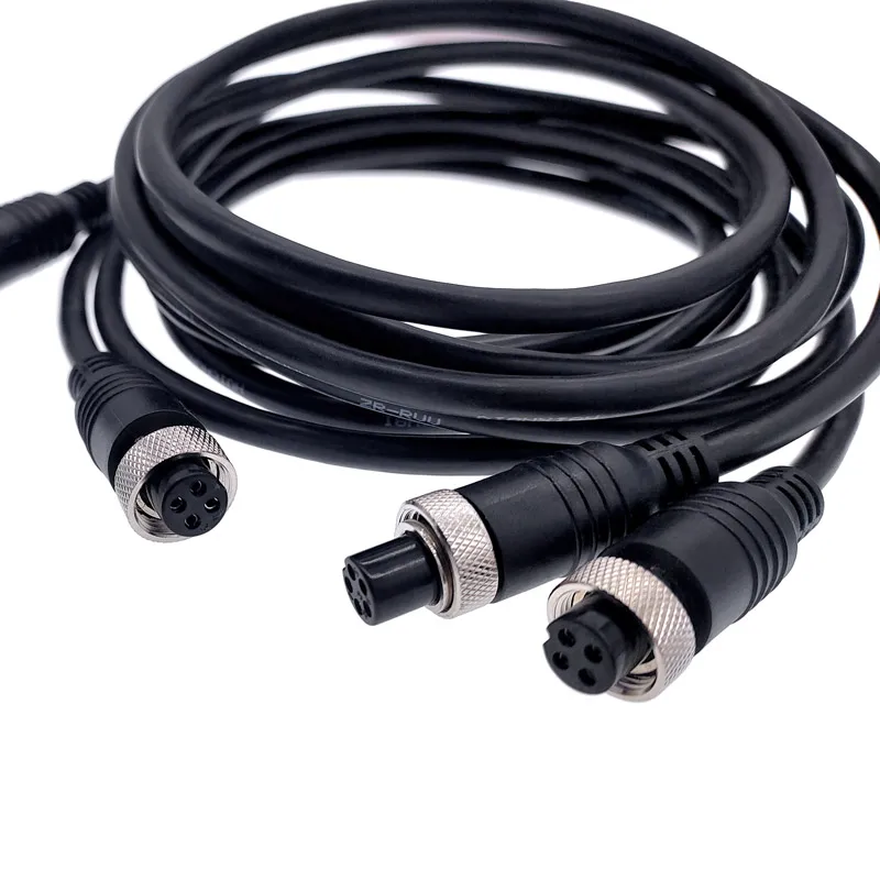 Conectores de cable GX12, 2m, 2 pines, 3 pines, 4 pines, 5 pines, 6 pines, cable de extensión de unión a tope, enchufe hembra a hembra M12 - imagen 4