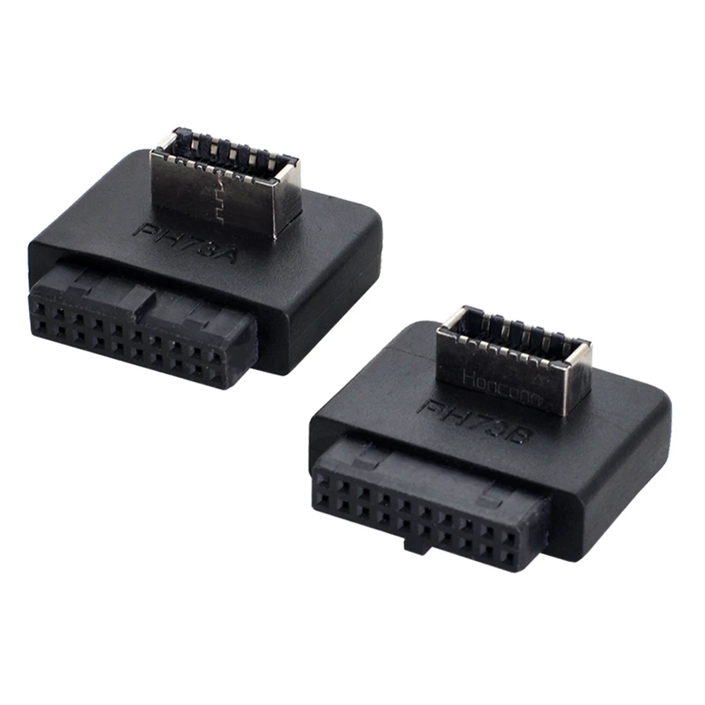 Adaptador de extensión macho para placa base, 2 piezas, Panel frontal USB 3,1, key-a, tipo-e A USB 3,0, 20 pines