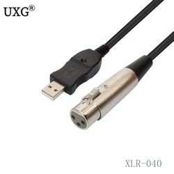 Cable Adaptador USB a XLR Macho-Hembra para Micrófono PC de calidad