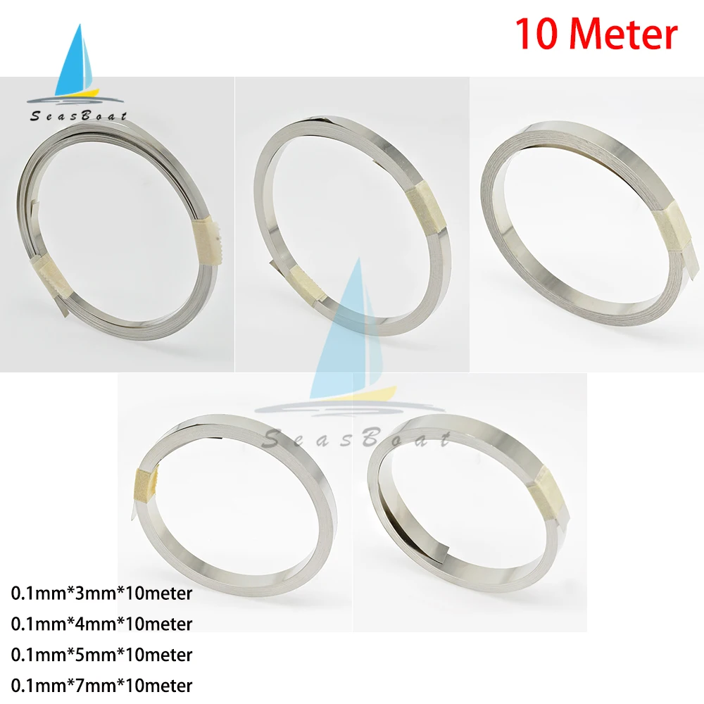 Placa de hoja de níquel de batería de iones de litio 18650, Conector de tira de correa de acero niquelado, máquina de soldadura por puntos, soldadores de batería, 1 rollo de 10m