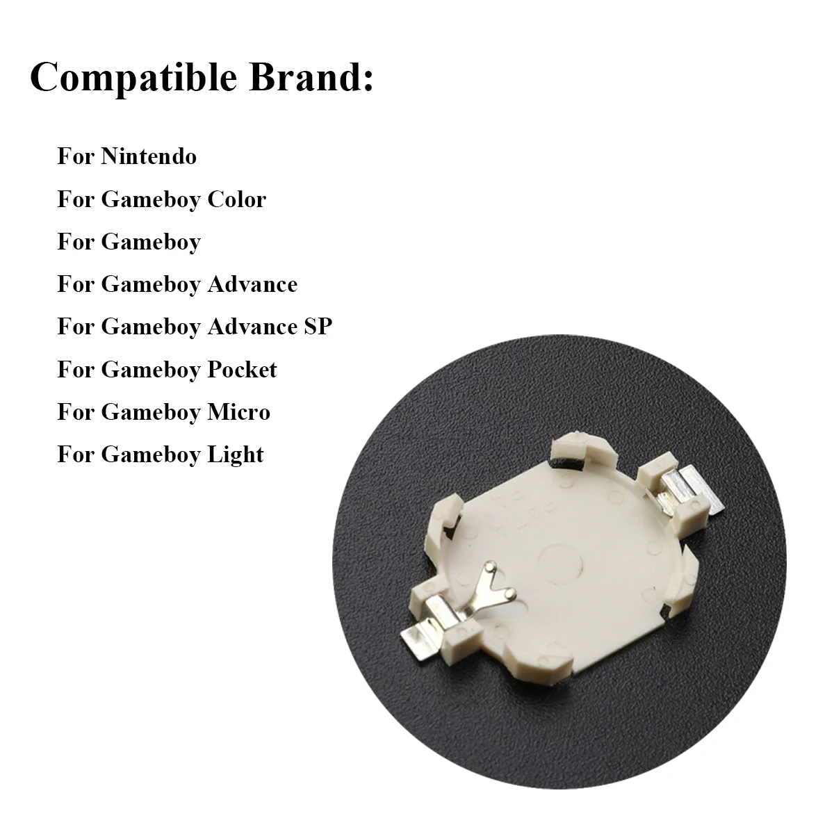 YuXi-Soporte de batería CR1616 para Nintendo Gameboy, tarjeta de juego GB GBC GBA - imagen 2