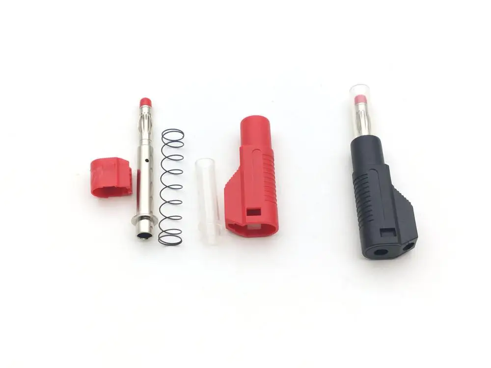 20 piezas nuevo conector de soldadura de cable apilable de tubo retráctil con conector Banana de 4mm