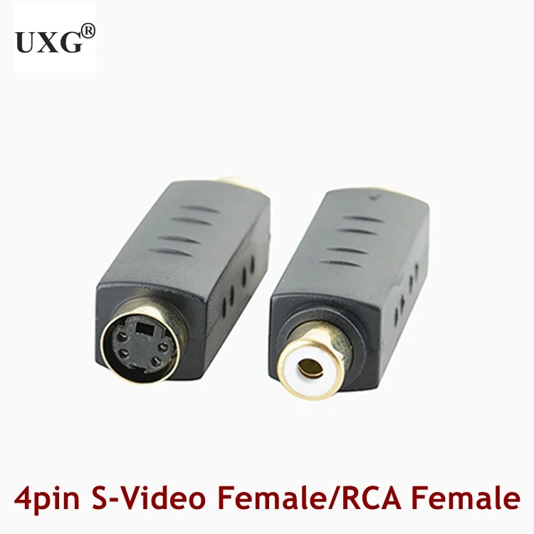 S-VIDEO de 4 pines macho a TV RCA AV macho a hembra, Cable de enchufe M a F PIN S, adaptador de vídeo - imagen 3