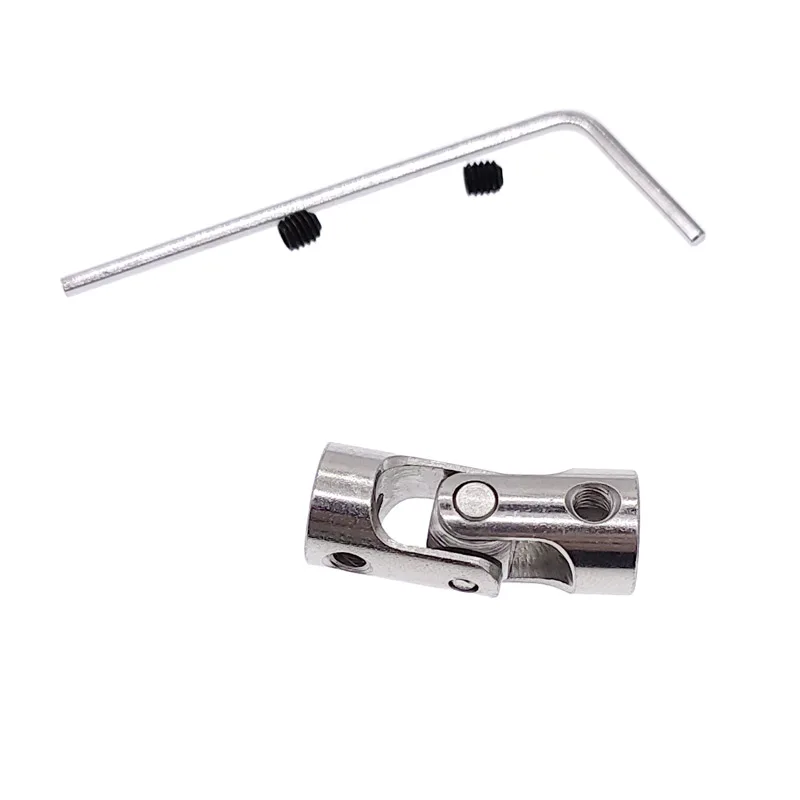 Acoplador de eje universal para barco y coche, acoplamiento de junta de acero al carbono, conector de motor de 23mm de largo y 9mm de ancho