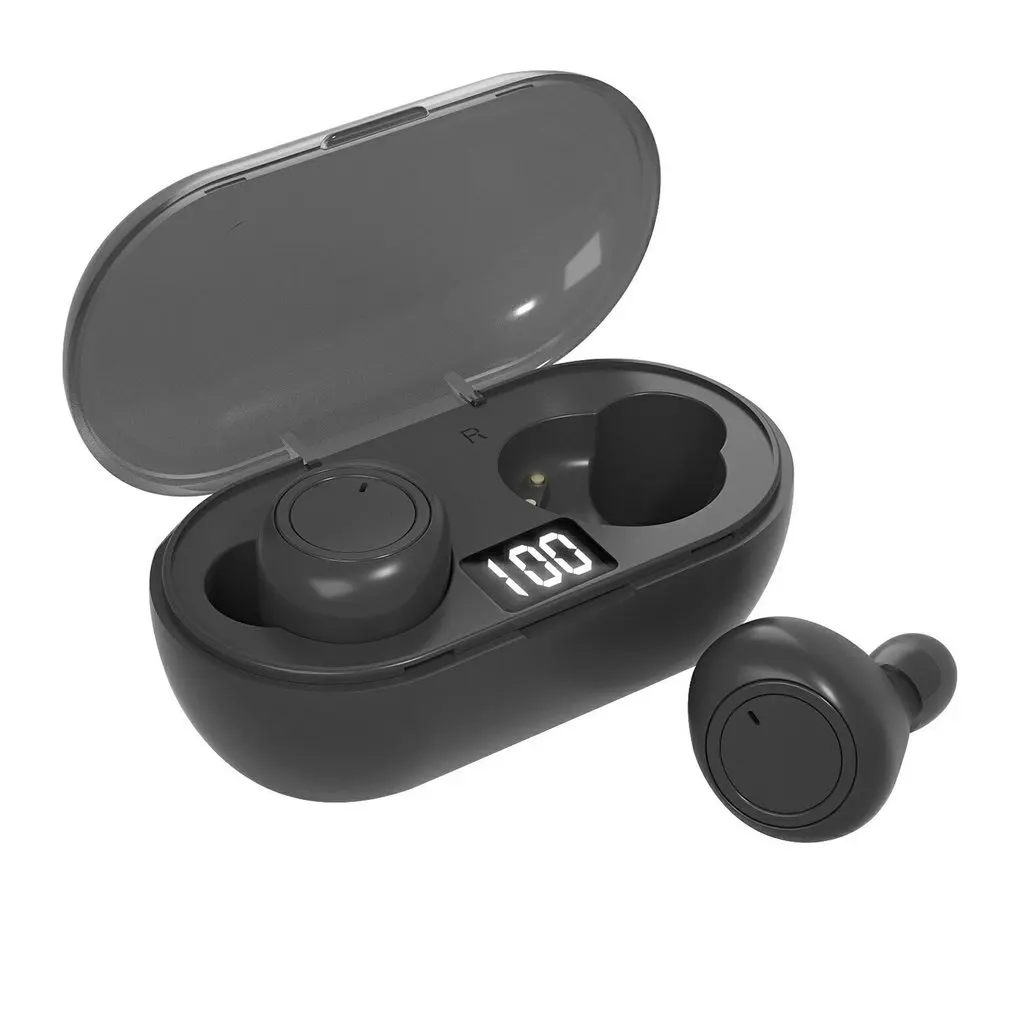 Auriculares inalámbricos Y50, caja de carga portátil, estéreo, impermeable, con reducción de ruido 5,0, pantalla Digital táctil