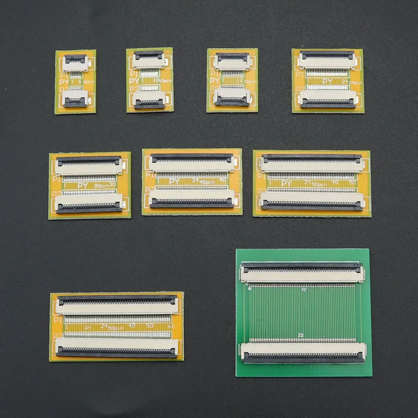 Conector de conversión de placa de extensión de Cable plano Flexible FPC FFC, 2 piezas, paso de 0,5 MM, 6, 10, 12, 24, 30, 40, 50, 60 pines - imagen 2