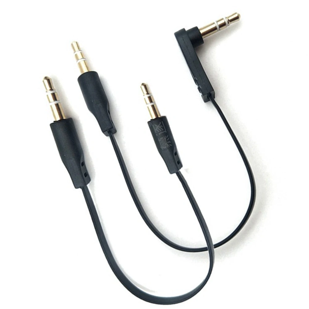 Flache kurze linie 3,5mm drei-level audio rechtwinklig revolución weibliche adaptador kopfhörer stecker 90 grad ellenbogen L-typ v - imagen 5