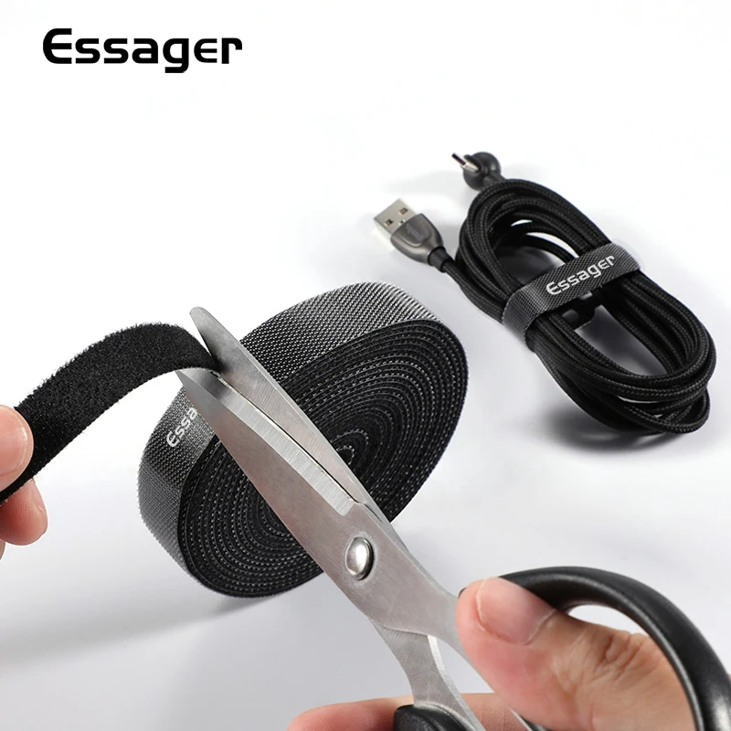 Essager-organizador de cables, soporte para auriculares, Protector de Cable de ratón, cargador, gestión de cables para iPhone, Samsung, Clip enrollador de Cable USB
