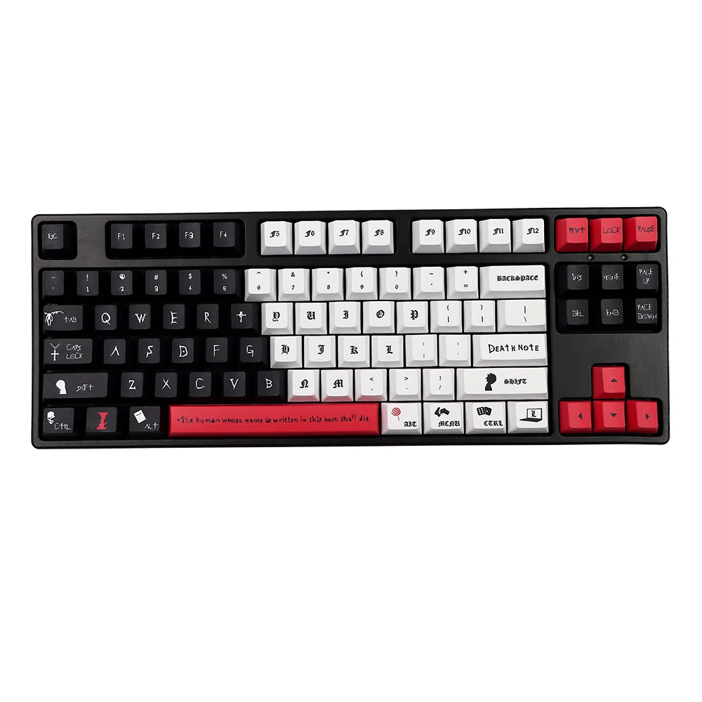 Tecla GMK-KEY Death Note para teclado mecánico, accesorio con diseño de cereza, Subb, personalizado, GK61, 64, 68, 96, 108, iso