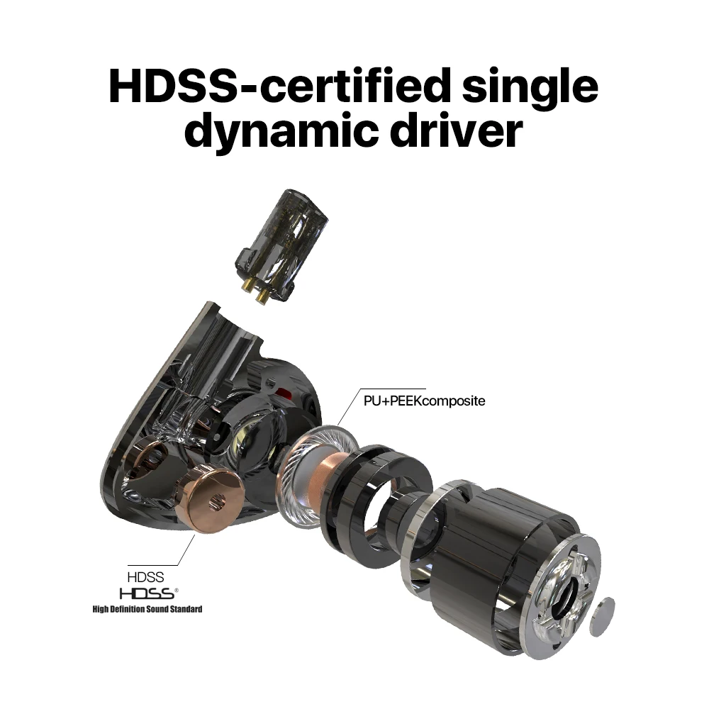 HiBy Seeds II Dynamic Driver-auricular HIFI Audio IEM HDSS carcasa de cobre puro con Cable galvanizado al vacío desmontable de 0,78mm - imagen 5