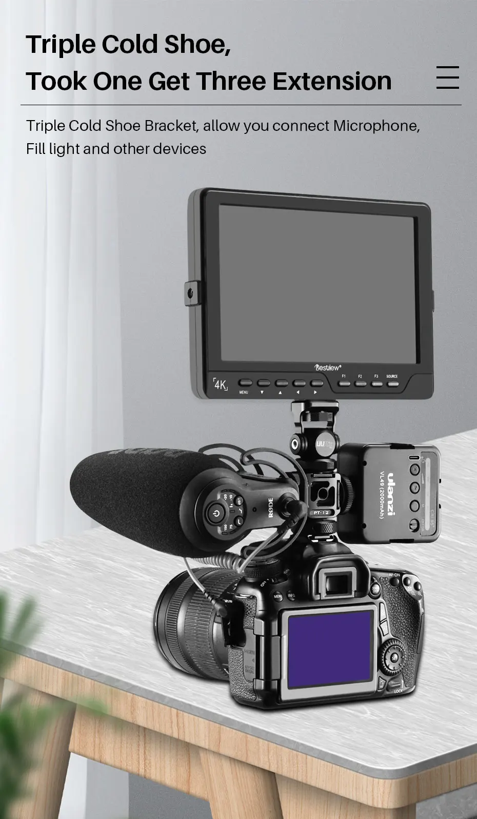 PT-12 DSLR - Detalle montaje