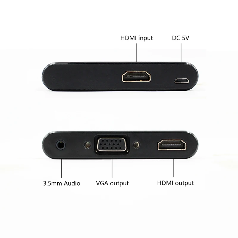 Adaptador HDMI a VGA con Audio 3,5mm – Pantalla Dual y Proyector