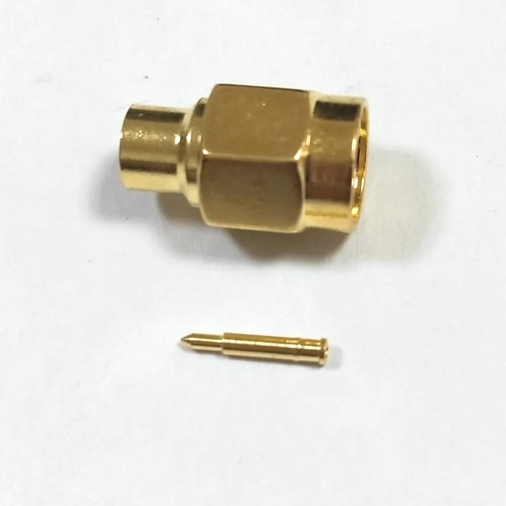 Soldadura de enchufe macho SMA de 100 piezas para conector de cable semirrígido RG402 - imagen 2