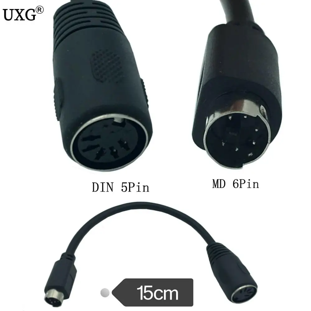 15 cm DIN5 AT hembra a mini DIN6 MDIN6 PS/2 macho Mac adaptador de teclado cable convertidor al mejor precio - imagen 2