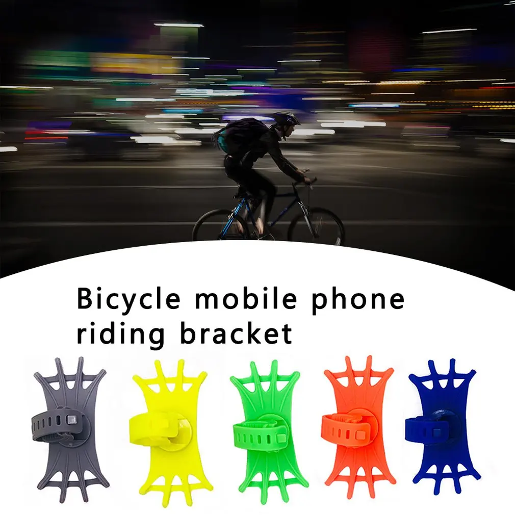 Soporte Universal de teléfono móvil para bicicleta, de silicona, para manillar de motocicleta y bicicleta - imagen 3