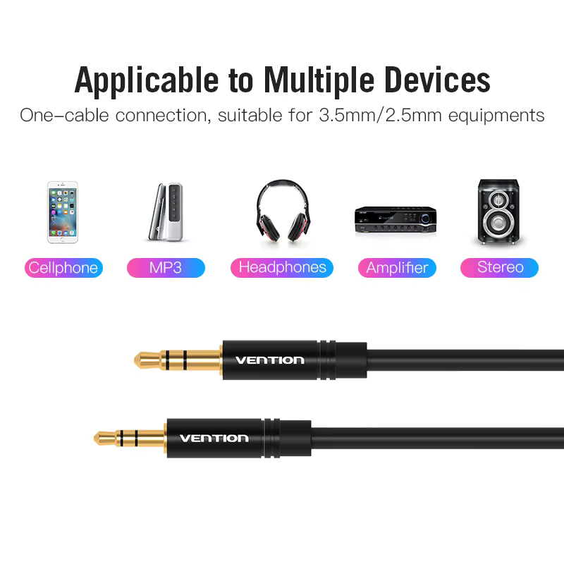 Vention Cable Auxiliar 3,5 mm a 2,5 mm - Jack Audio para Auriculares - imagen 2