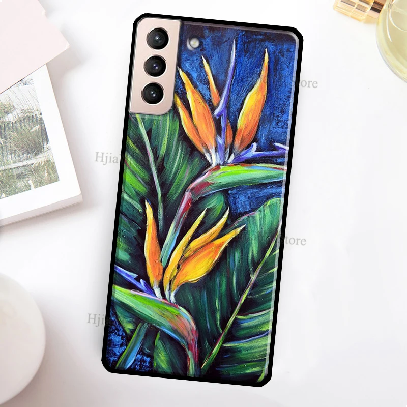 Funda de pájaros Hawaianos para Samsung Galaxy S21 Ultra Note 20, Note 10, S8, S9, S10, S22 Plus, S20 FE - imagen 2
