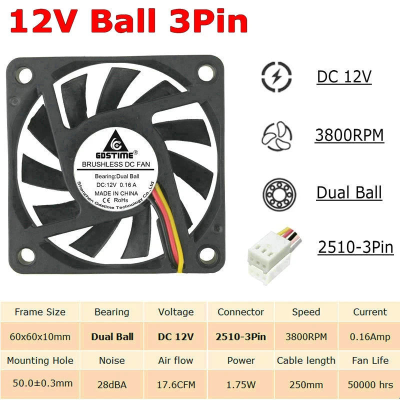 12V Ball 3Pin