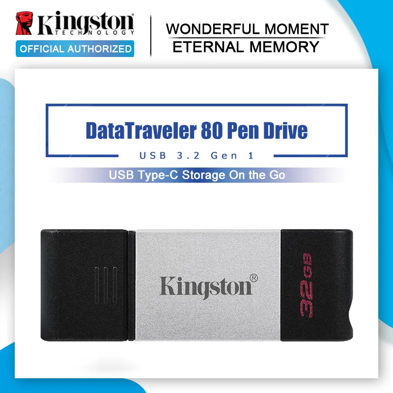 Kingston-unidad Flash USB DT80, Pendrive de 32gb, 3,2, 64GB, 3,0 gb, 128gb - imagen 2