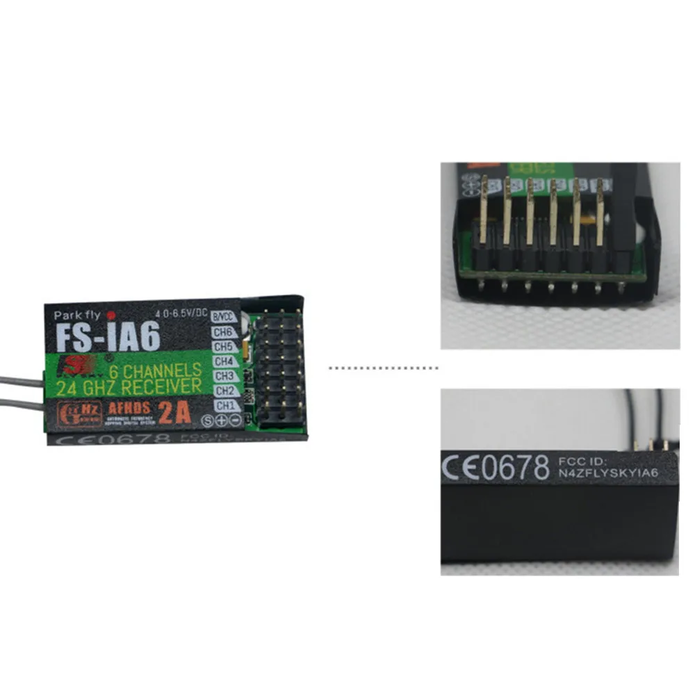Fs-Ia6 de Control remoto para coche, barco, avión, helicóptero, DC 4-6,5 V, 6 CANALES, 2,4 GHz, LCD, transmisor, receptor para Flysky - imagen 3