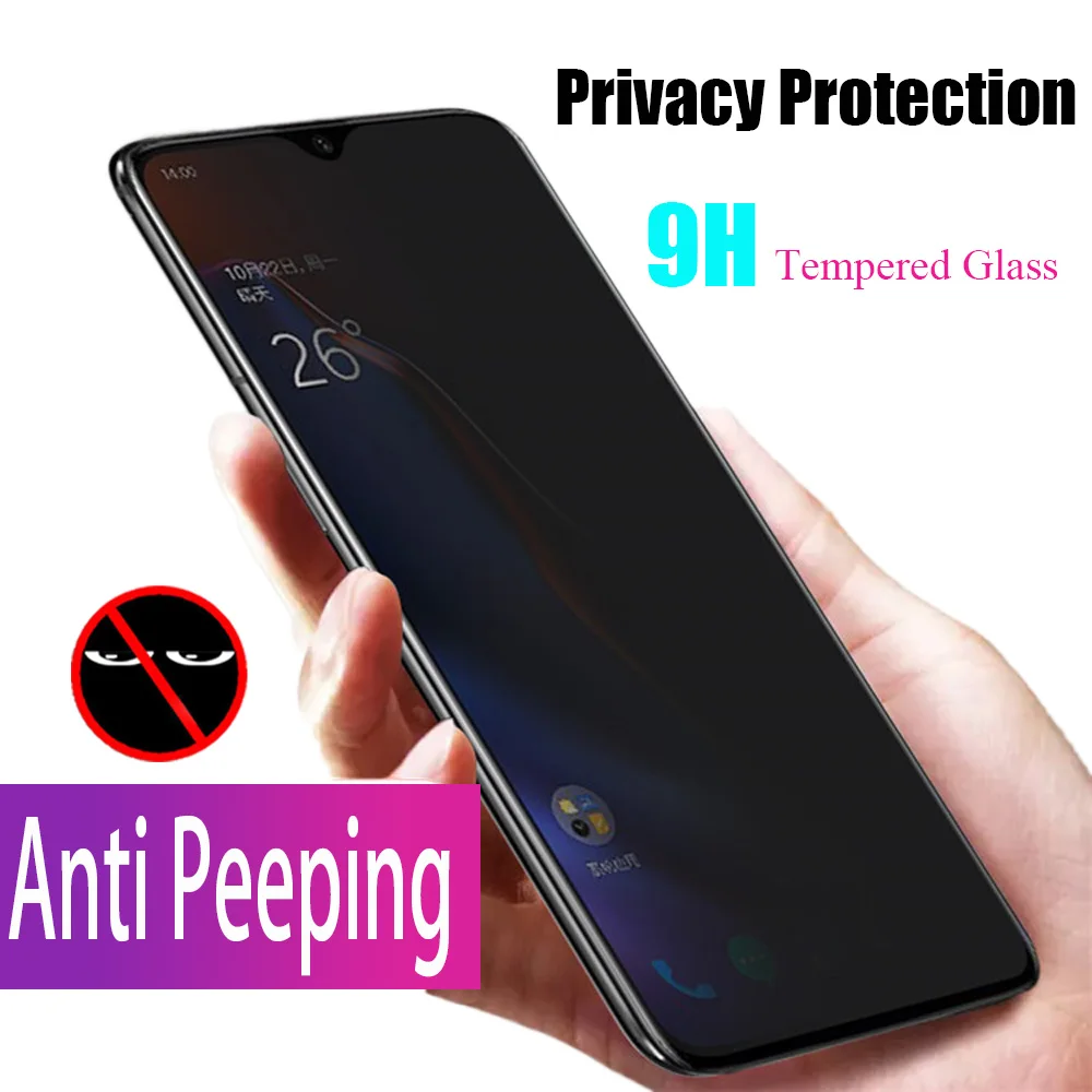 2 uds privacidad Anti espía mirando vidrio templado para OPPO A9 A9X A72 A73 A74 A75 A75s A76 A77 A78 A79 A83 A85 4G 5G Protector de pantalla - imagen 3