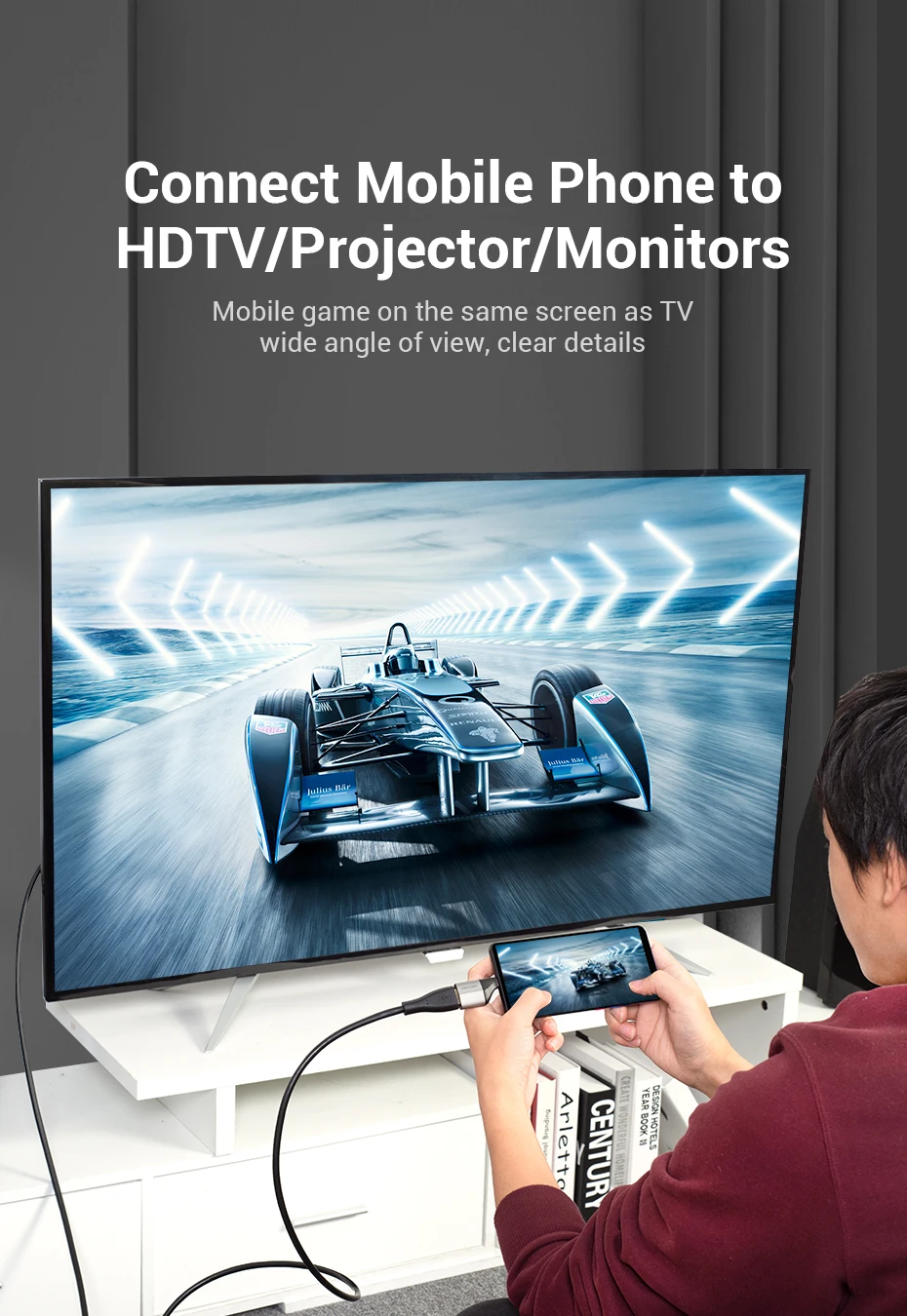 Adaptador USB C DisplayPort - Gaming móvil en TV