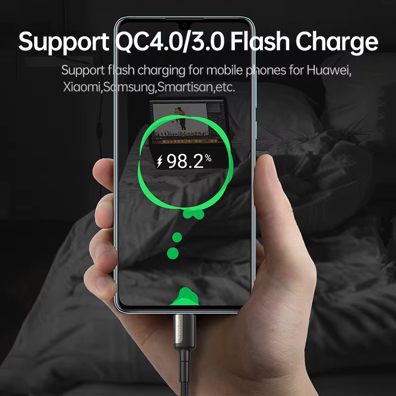 KUULAA Cable USB-C a USB-C PD 100W Carga Rápida para Todos Dispositivos - imagen 3
