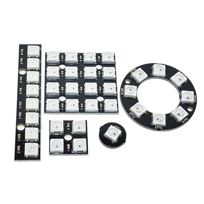 Módulo de Panel de lámpara LED RGB, 4, 8, 12, 16 canales, WS2812, WS2812B, WS 2811, 5050, 5V, 1bit, 4bit, 8bit, 12Bit, 16bit, 24bit, LED arcoíris preciso - imagen 4