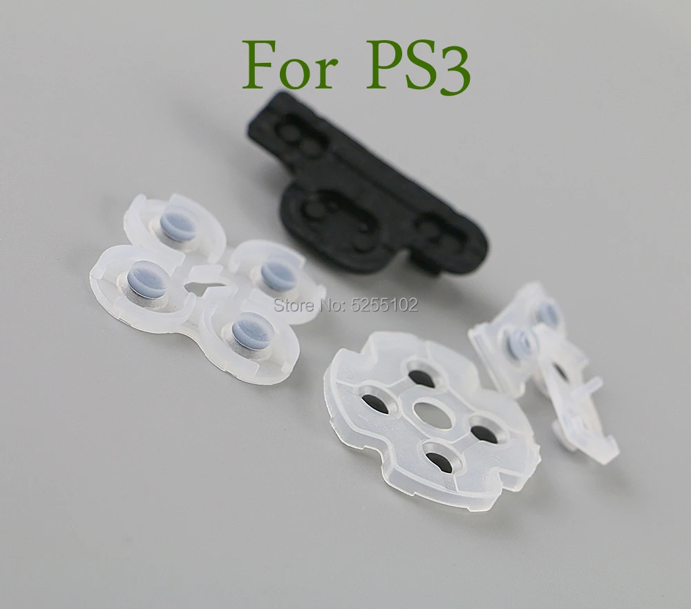 200 juegos para Sony PS3 PlayStation 3 controlador DualShock reemplazo de goma suave silicona adhesivo conductor botón Pad teclado - imagen 4