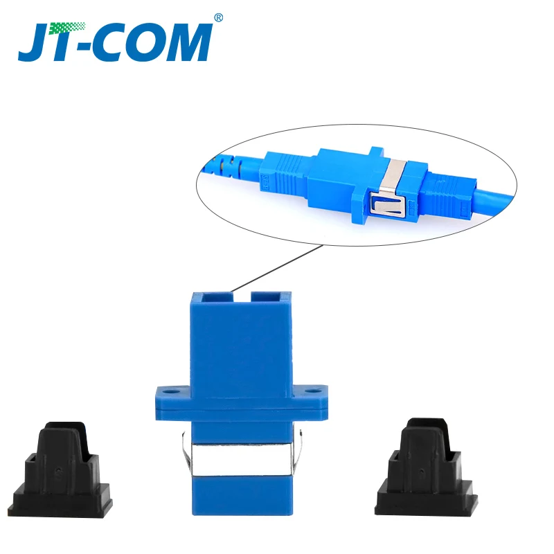 Adaptador de fibra óptica SC de Metal, conector SM SC UPC, acoplador de fibra MM multimodo SC APC, Simplex, 50 unidades por lote - imagen 3