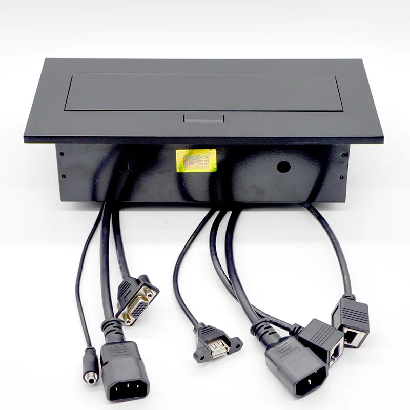 Nuevo conector de escritorio Multimedia K514 con VGA 3,5 Audio USB Universal PowerLPlug caja de conexión gratuita enchufe de mesa de conferencias de oficina - imagen 5