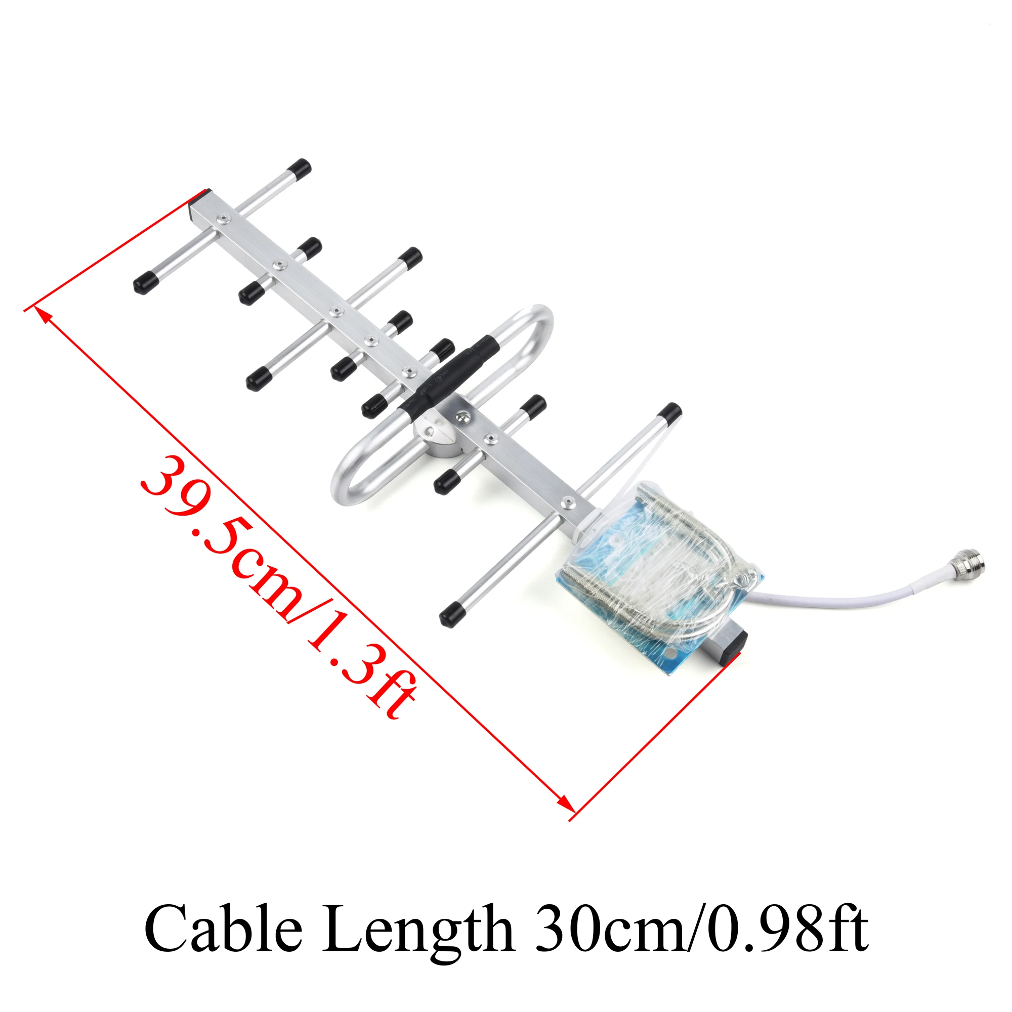 Antena Yagi LTE Exterior N con Cable Coaxial para Inalámbricos