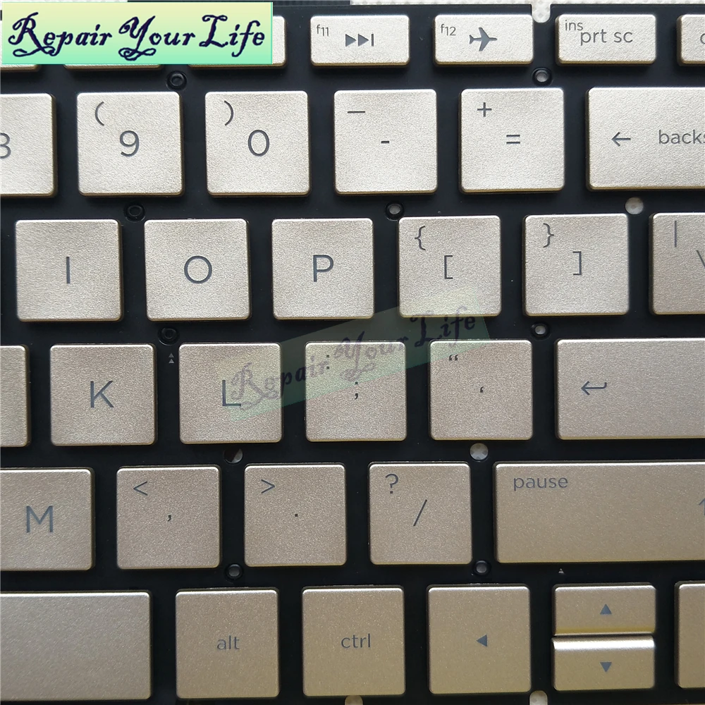 Teclado de ordenador portátil con retroiluminación, accesorio para HP ENVY X360 15M 15-BP 15-BP015 15-BS 15-BW 250 G6 Golden Silver Green SN7161BL2, inglés de EE. UU. - imagen 3