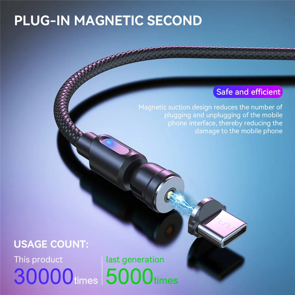Cable Magnético USB-C Carga Rápida USLION – Compatible iPhone Xiaomi - imagen 5