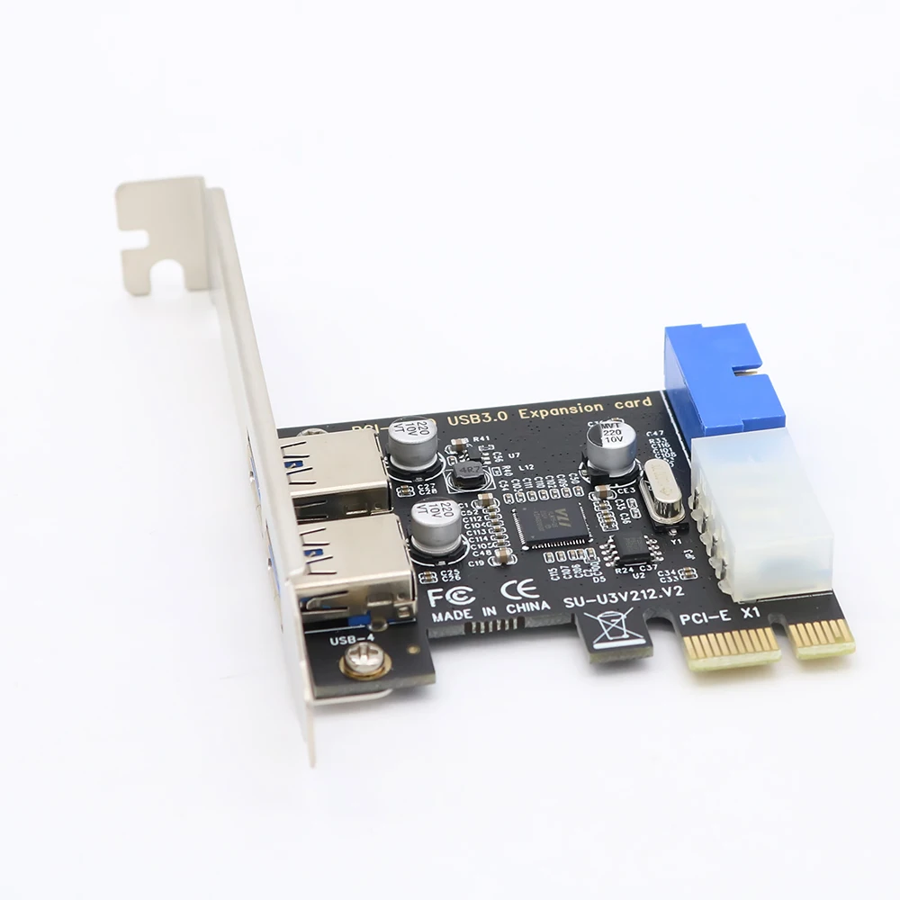 Panel frontal PCI Express USB 3.0 de 2 puertos con adaptador de tarjeta de control de 4 pines y 20 pines - imagen 5