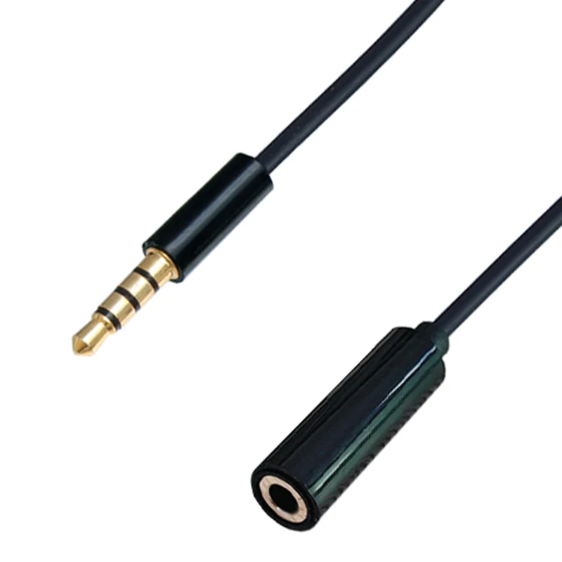 Cable de extensión de Audio de 4 polos, Conector de 5m, 16 pies, 3,5mm, macho a hembra, AUX, extensor de Audio para auriculares, teléfono móvil - imagen 2