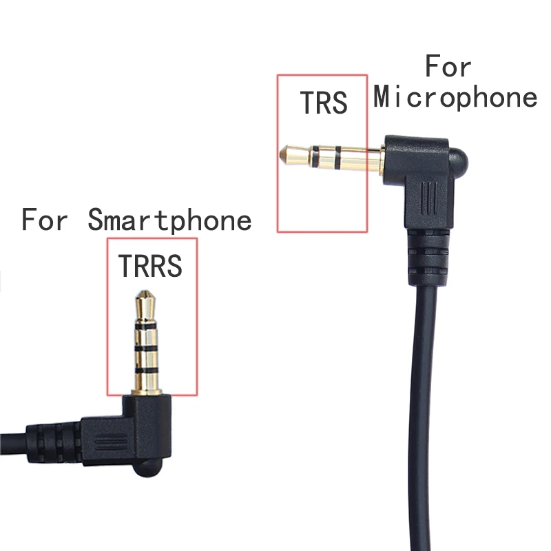 Cable de micrófono TRS a TRRS para teléfono inteligente, resorte en espiral de 3,5mm para RODE SC7 BOYA - imagen 2